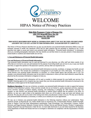 HIPAA Privacy Policy Notice